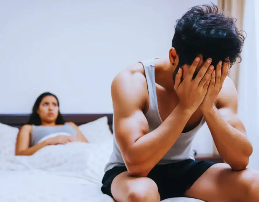 Image of upset man in need of erectile dysfunction treatment Greenford